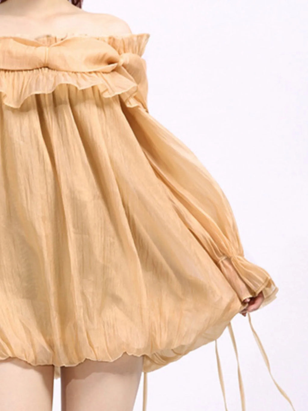 Ruffled Off-Shoulder Flounce Sleeve Blouse