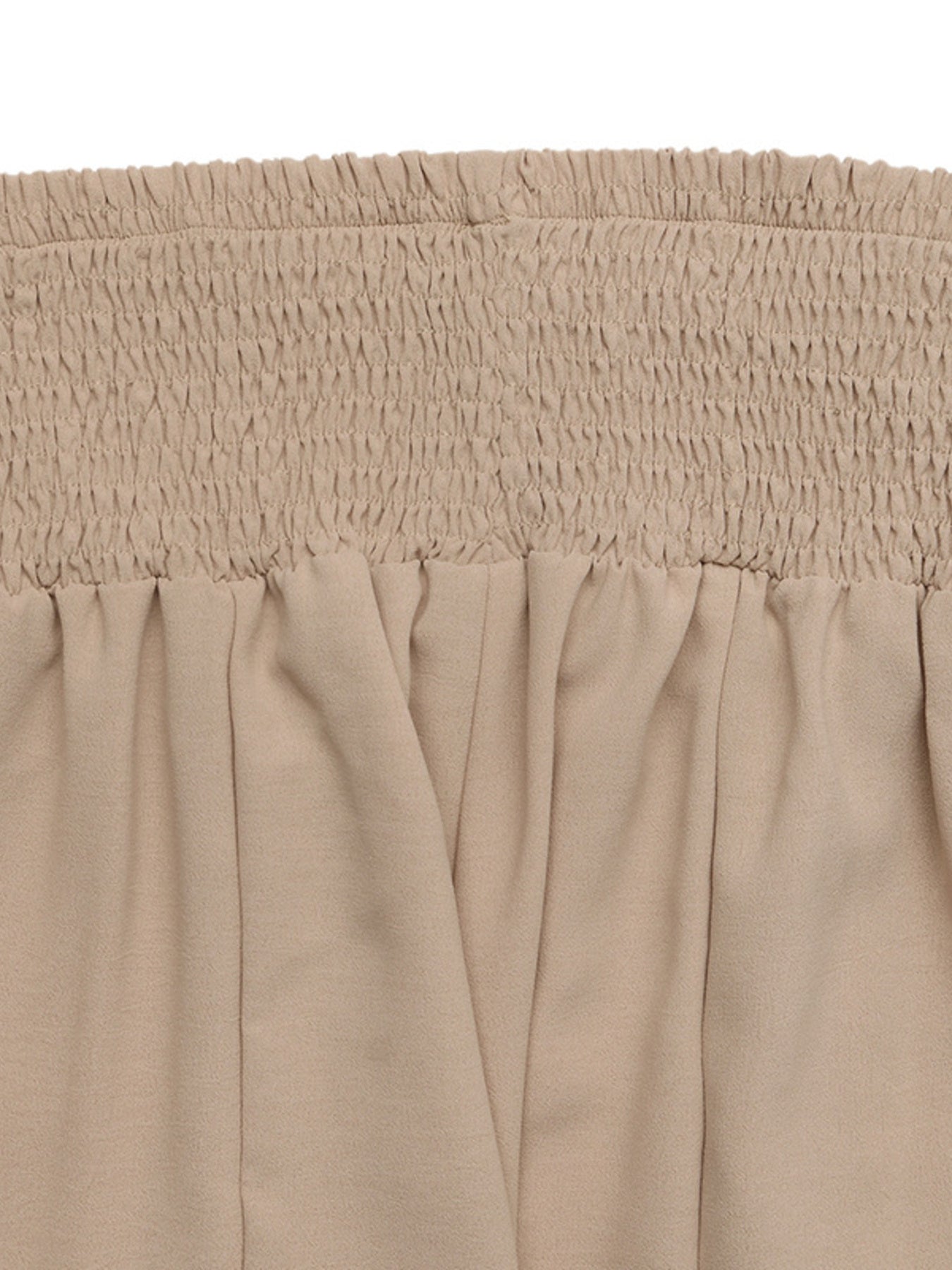 Smocked Waist Wide Leg Pants