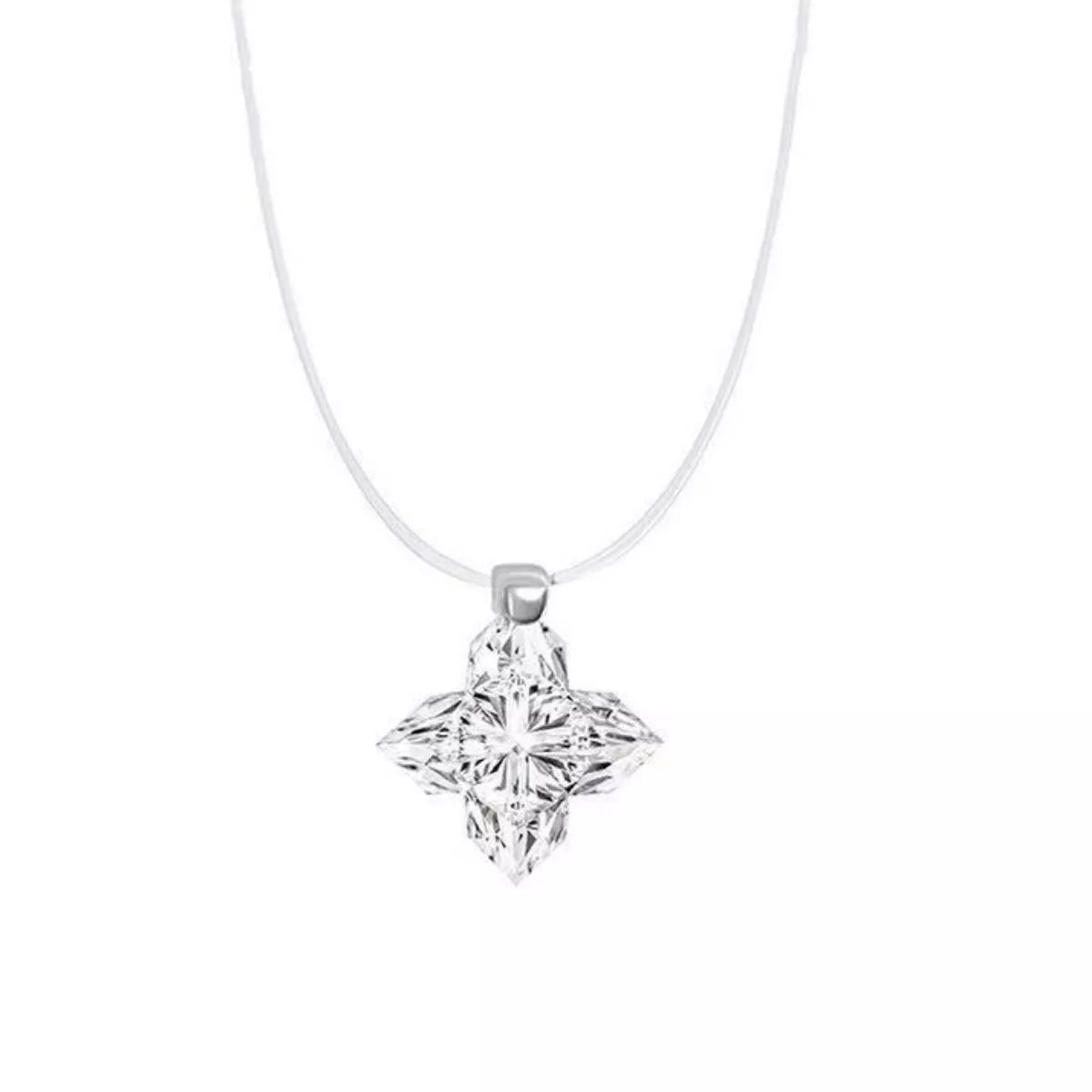 2 Carat 925 Sterling Silver Moissanite Star Pendant Necklace