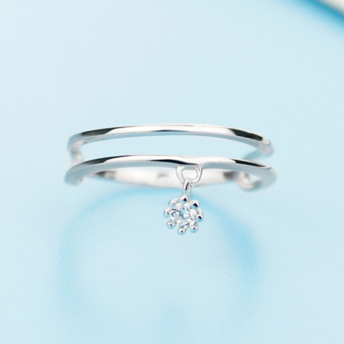 925 Sterling Silver Double Layered Ring