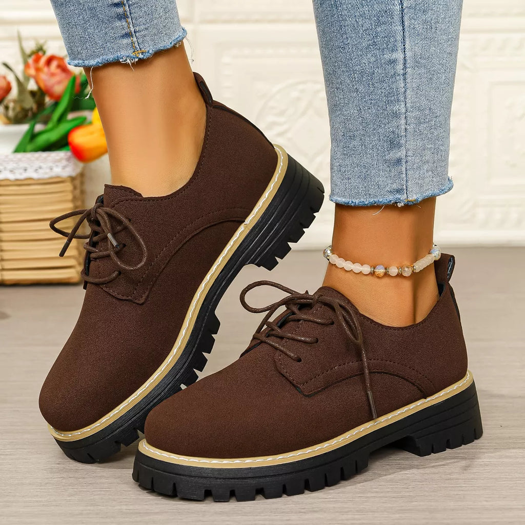 Lace-Up Platform Loafers