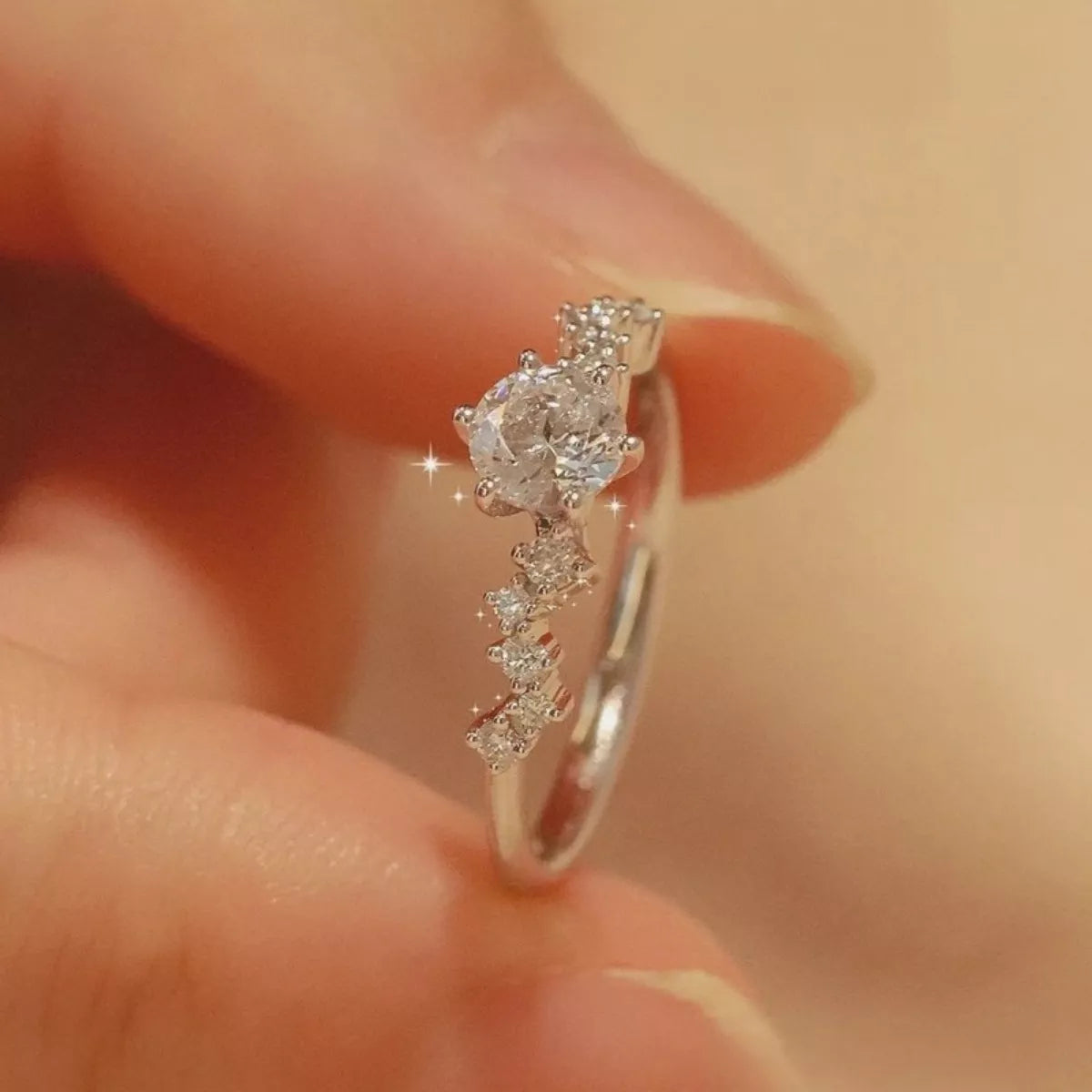 1 Carat Moissanite 925 Sterling Silver Ring