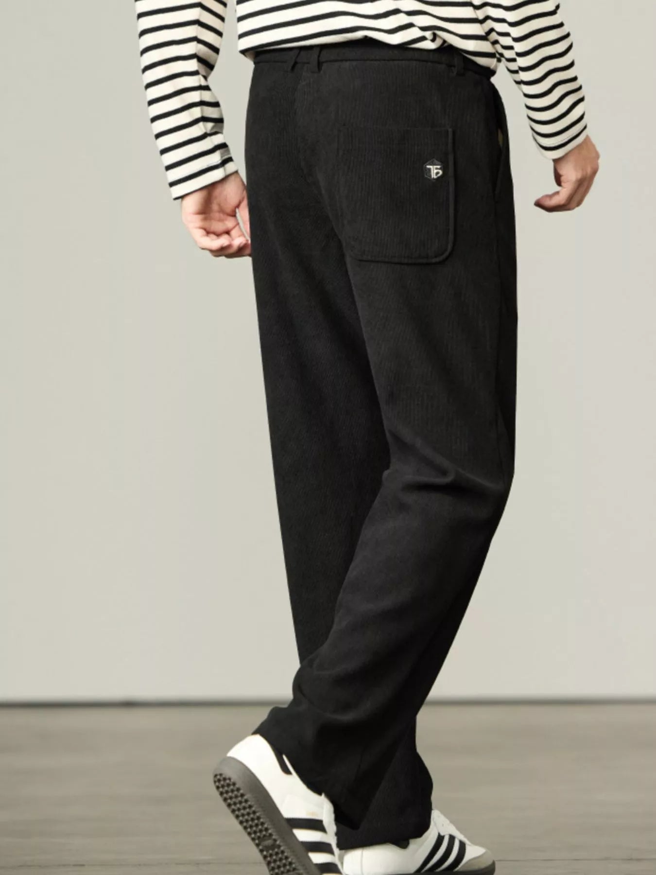 Men's Plus Size Casual Corduroy Drawstring Pants