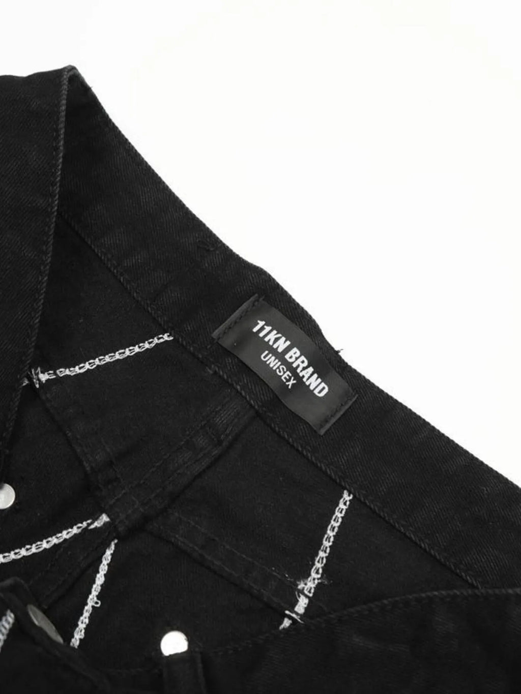 Men's Spider Web Embroidered Flared Jeans