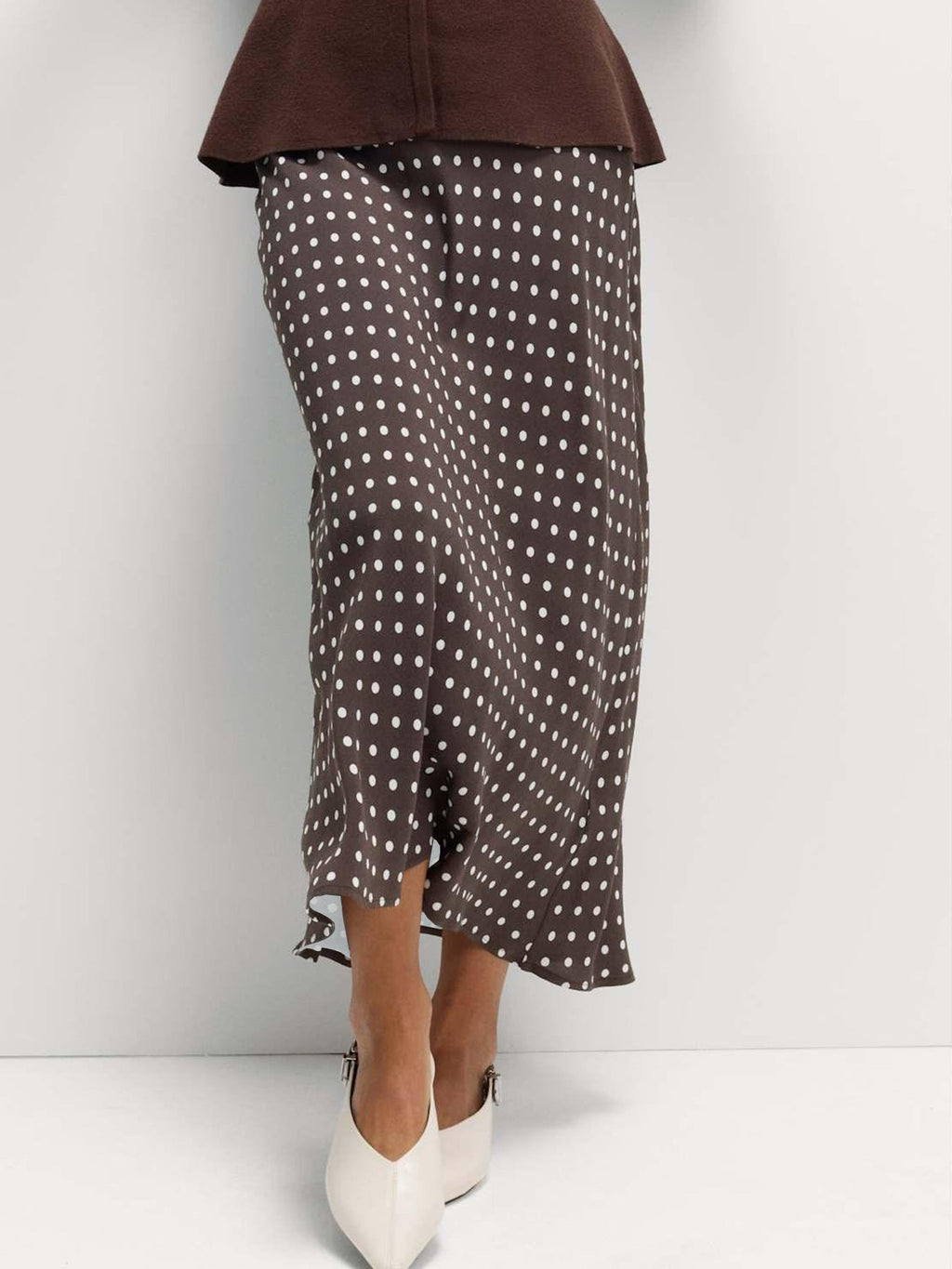 Polka Dot Midi Skirt