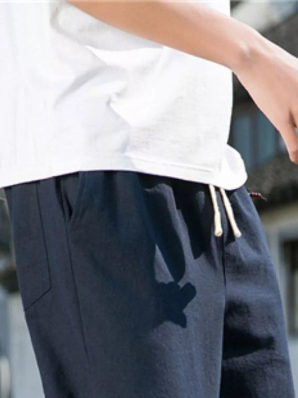 Men's Plus Size Loose Fit Drawstring Casual Pants