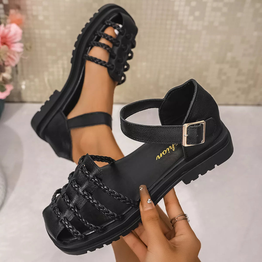Round Toe Platform Sandals