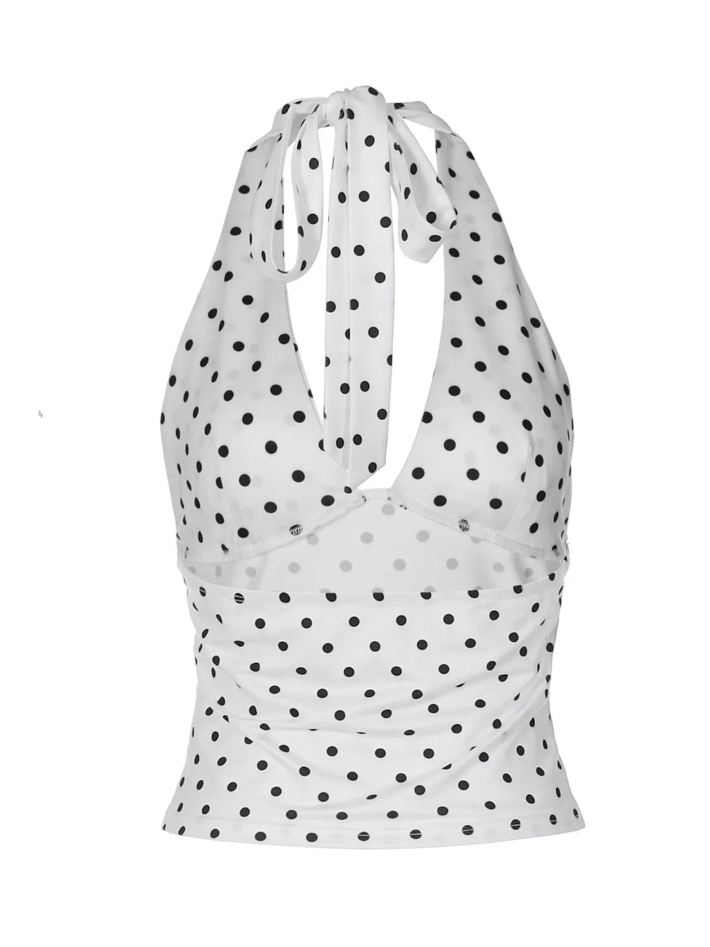Polka Dot Halter Neck Cami
