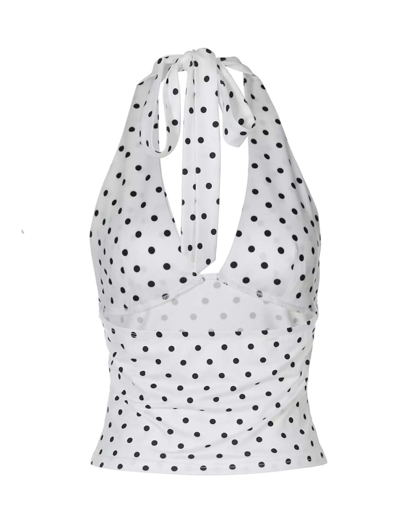 Polka Dot Halter Neck Cami