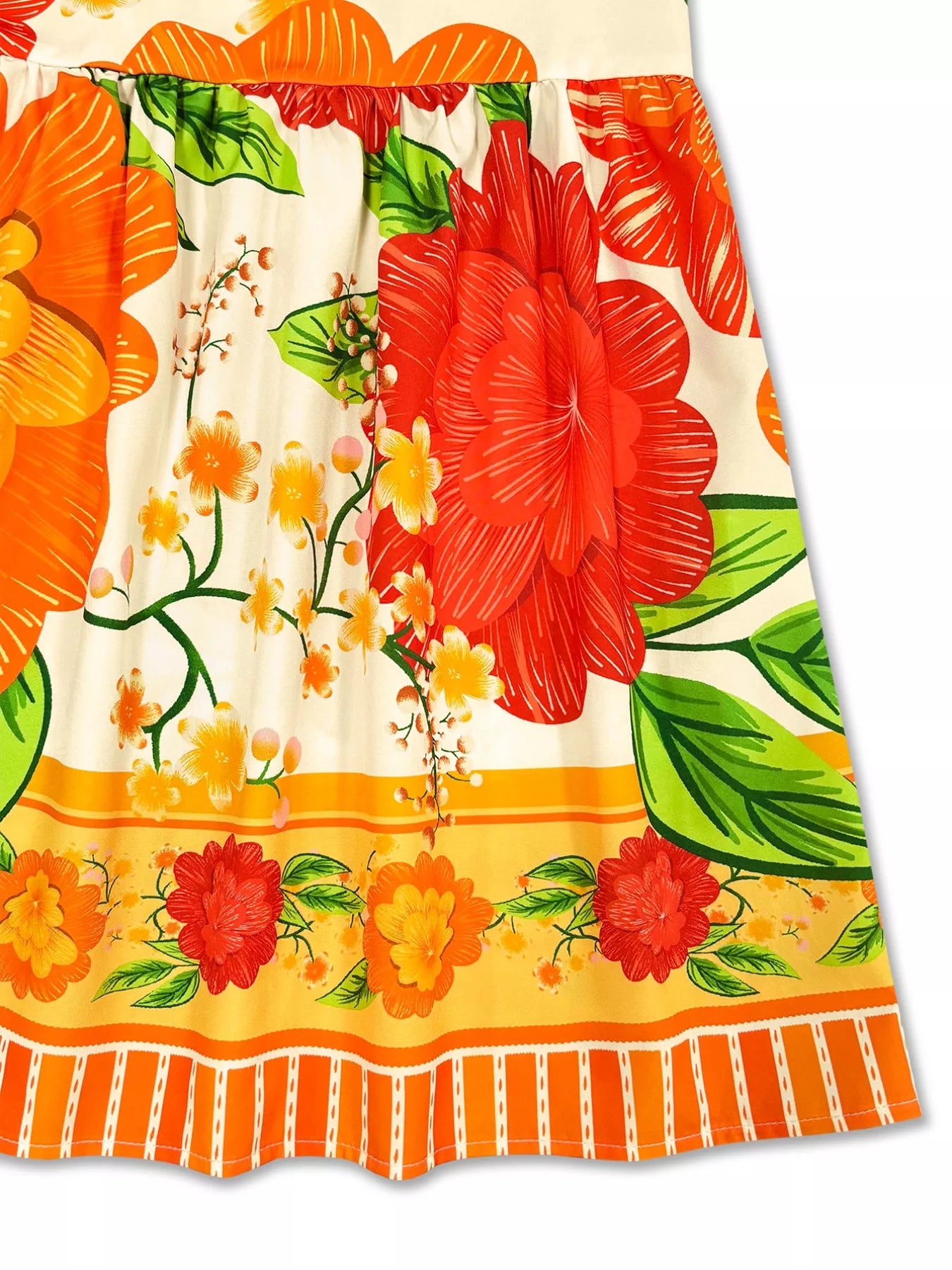 Floral Print V-Neck Maxi Dress
