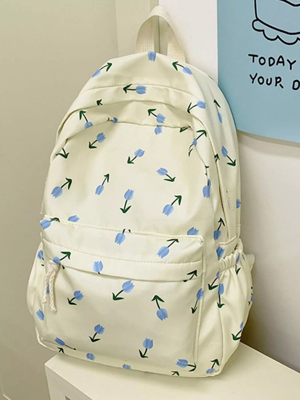 Floral Print Lightweight Backpack Bag