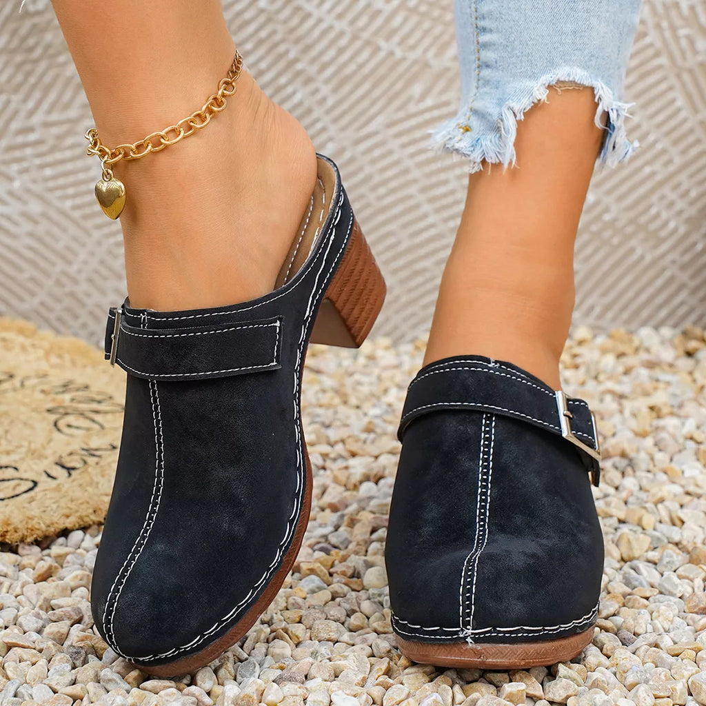 Round Toe Block Heels Sandals