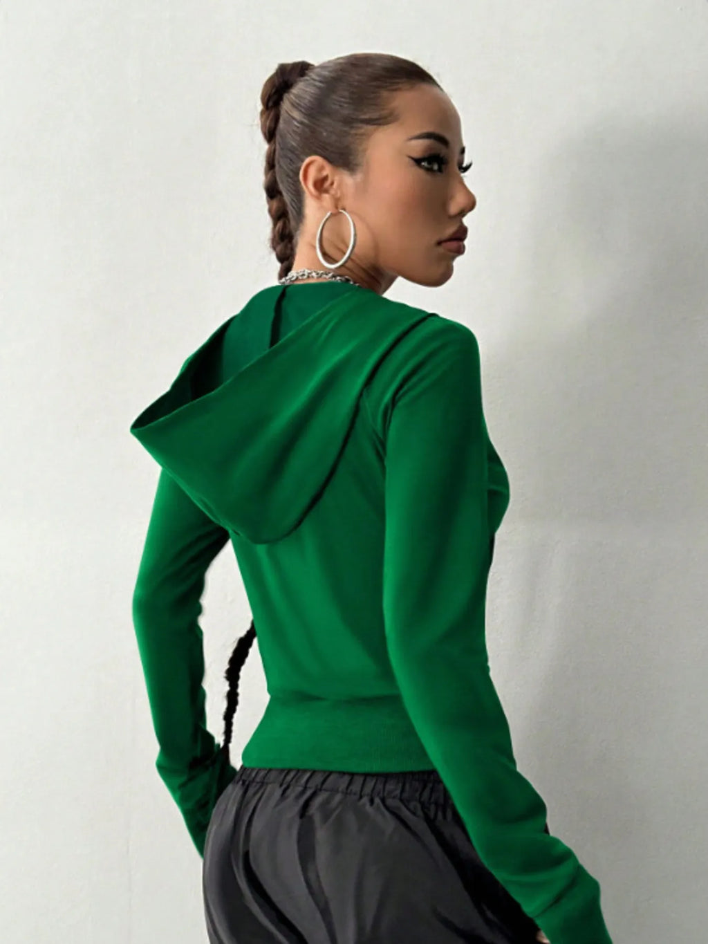 Zip-Up Long Sleeve Hoodie