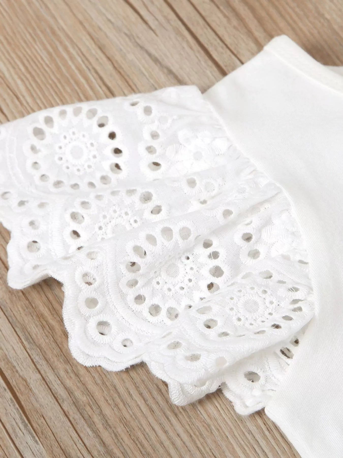Children's Lace Sleeve Top & Suspender Skirt Set