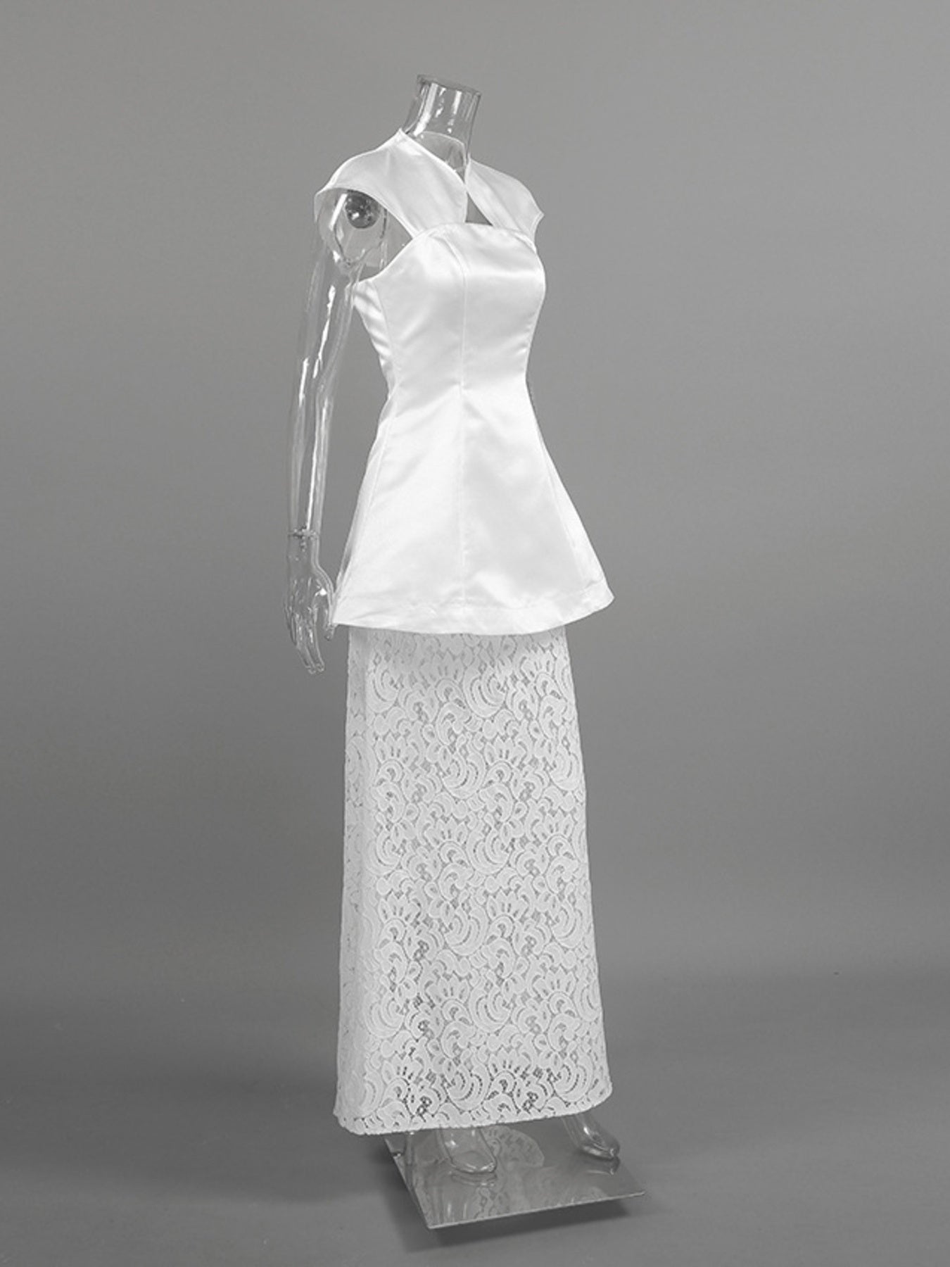 Cap Sleeve Top and Lace Skirt Set