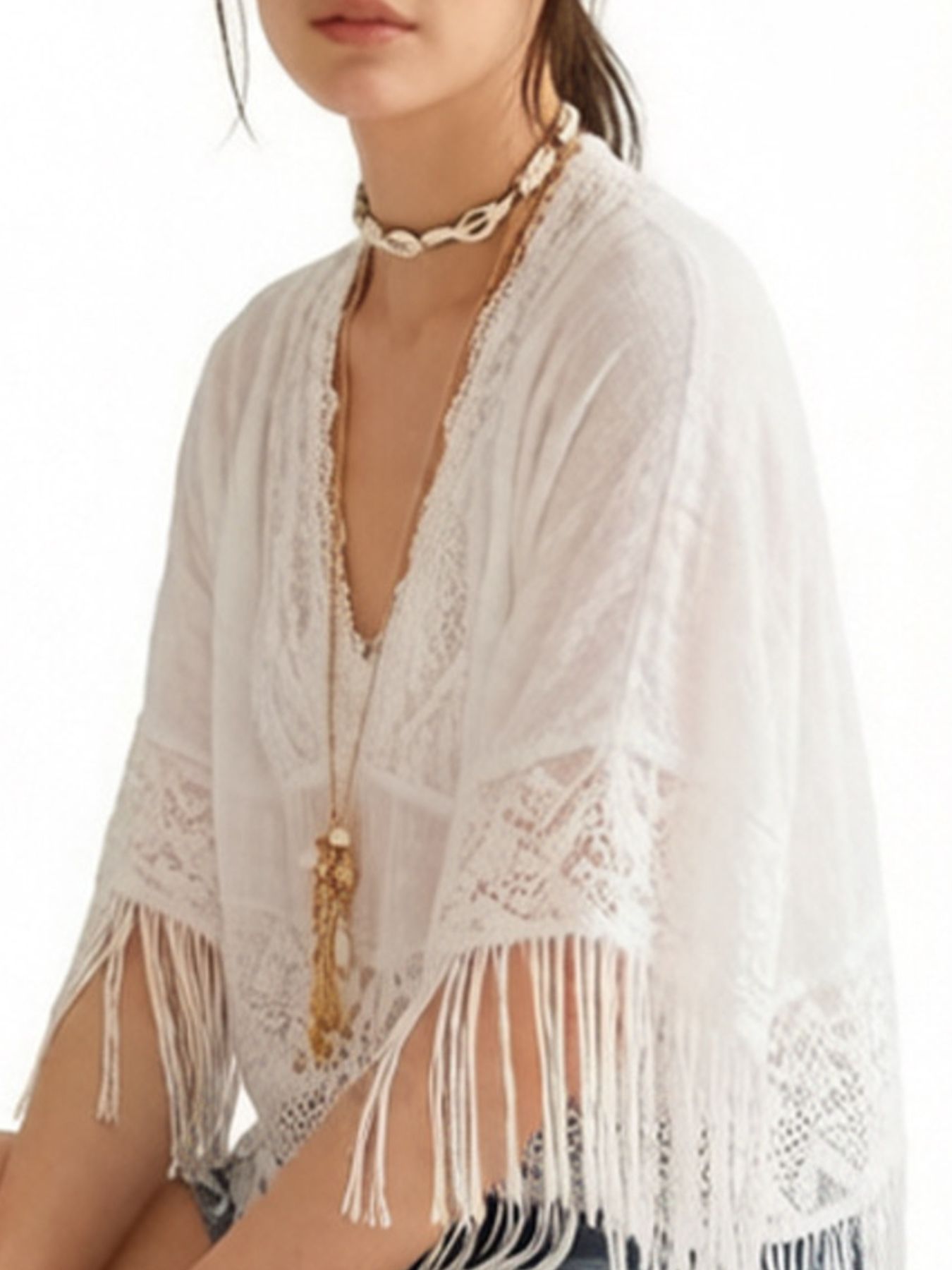 Lace Fringe Cover-Up