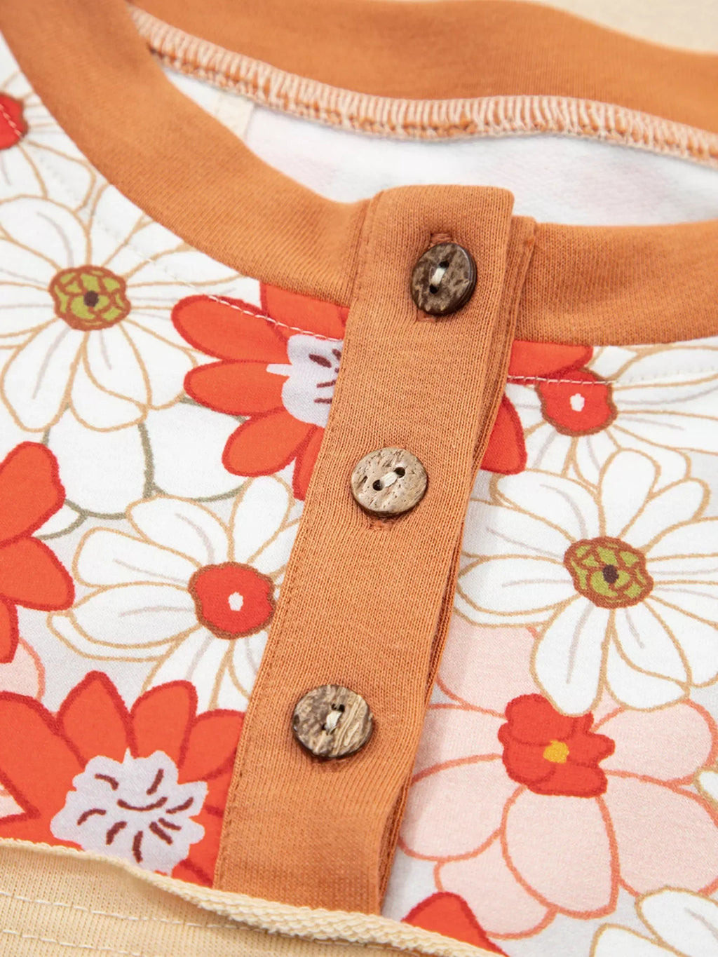 Floral Plaid Patchwork Casual Top