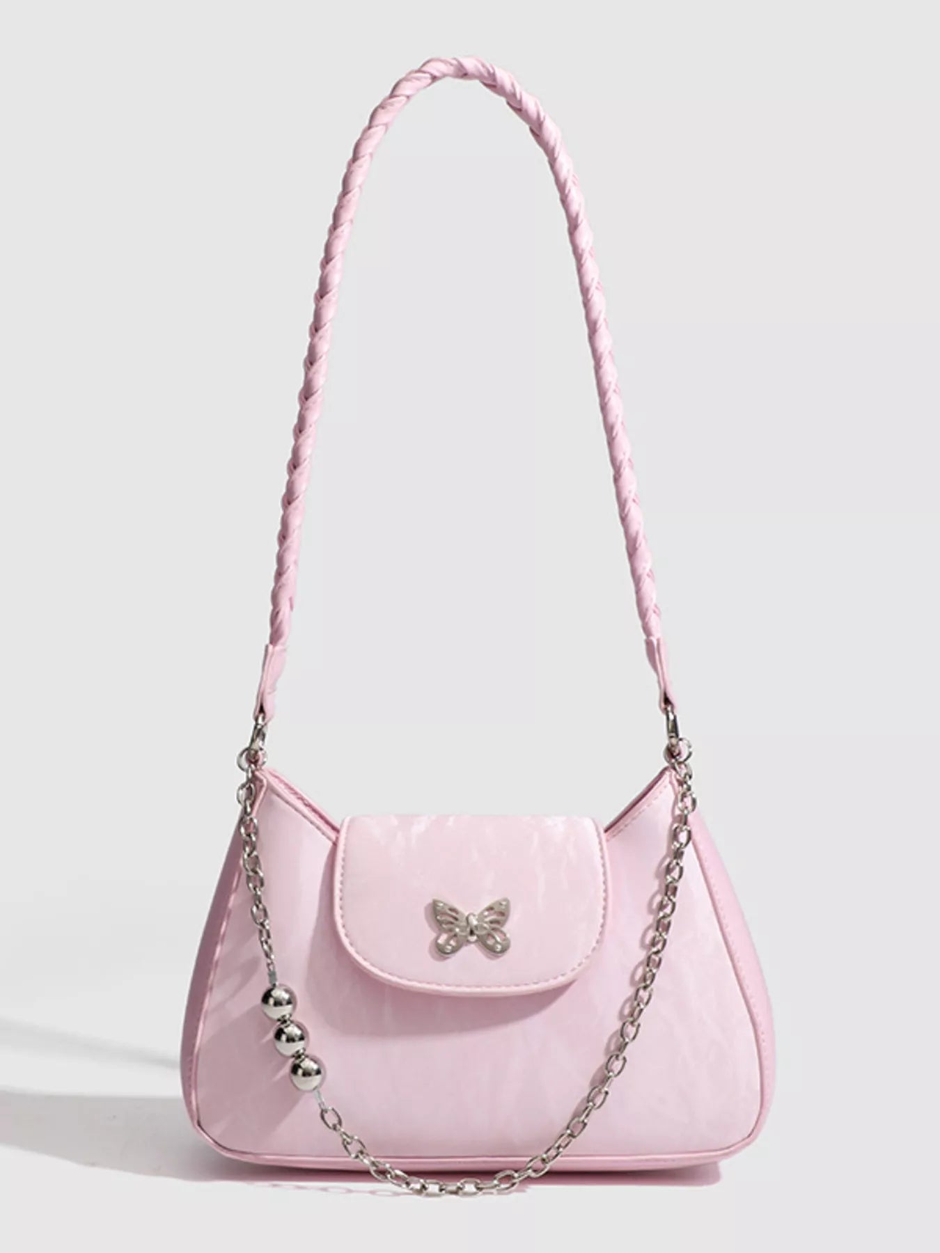 Butterfly Decor Chain Shoulder Bag