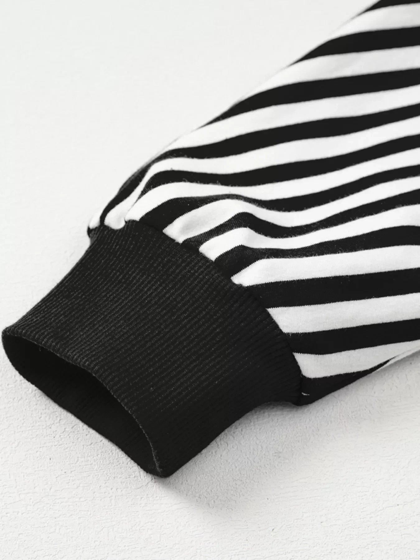 Stripe Exposed Seam Drop Shoulder Casual Pullover Top
