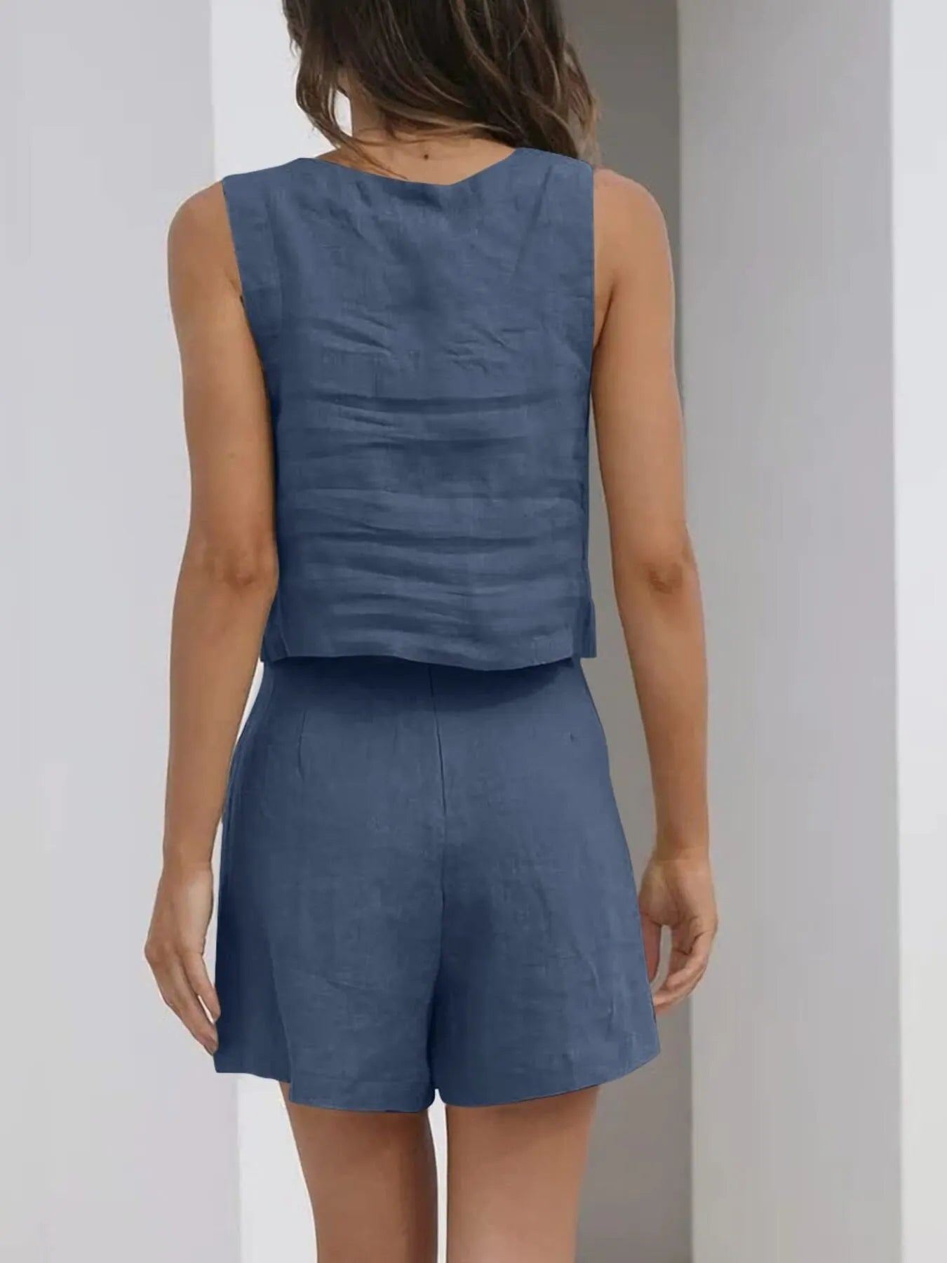 Square Neck Tank and Shorts Set