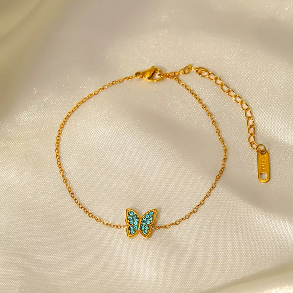 18K Gold-Plated Butterfly Adjustable Bracelet