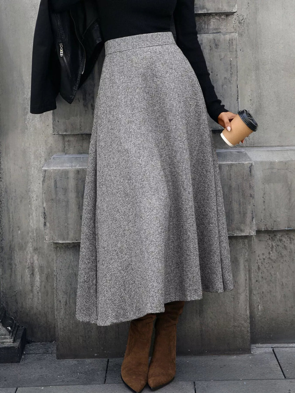 A-Line Midi Skirt
