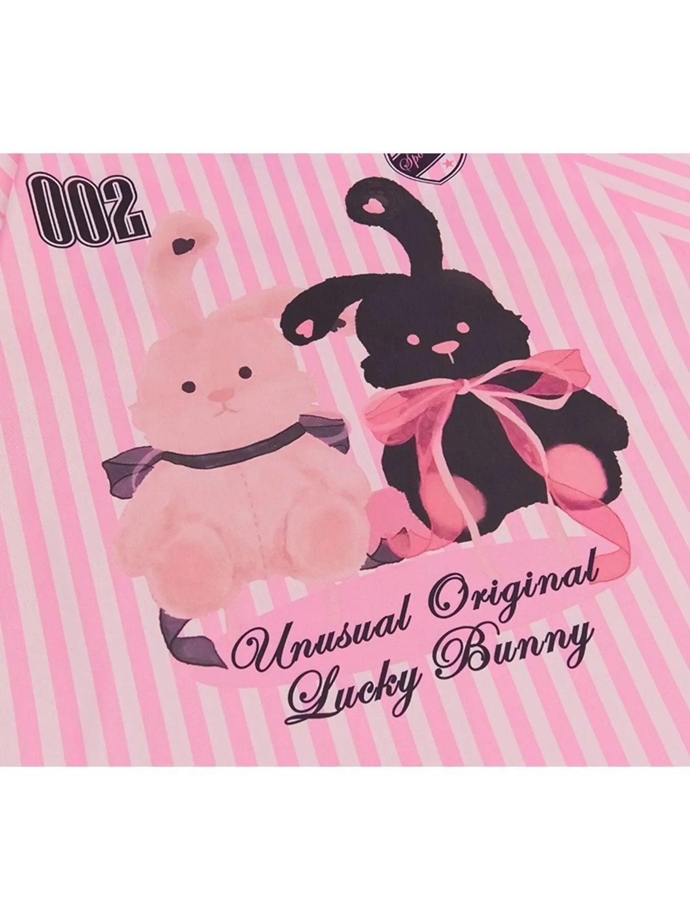Men's Bunny Striped Short Sleeve T-Shirt