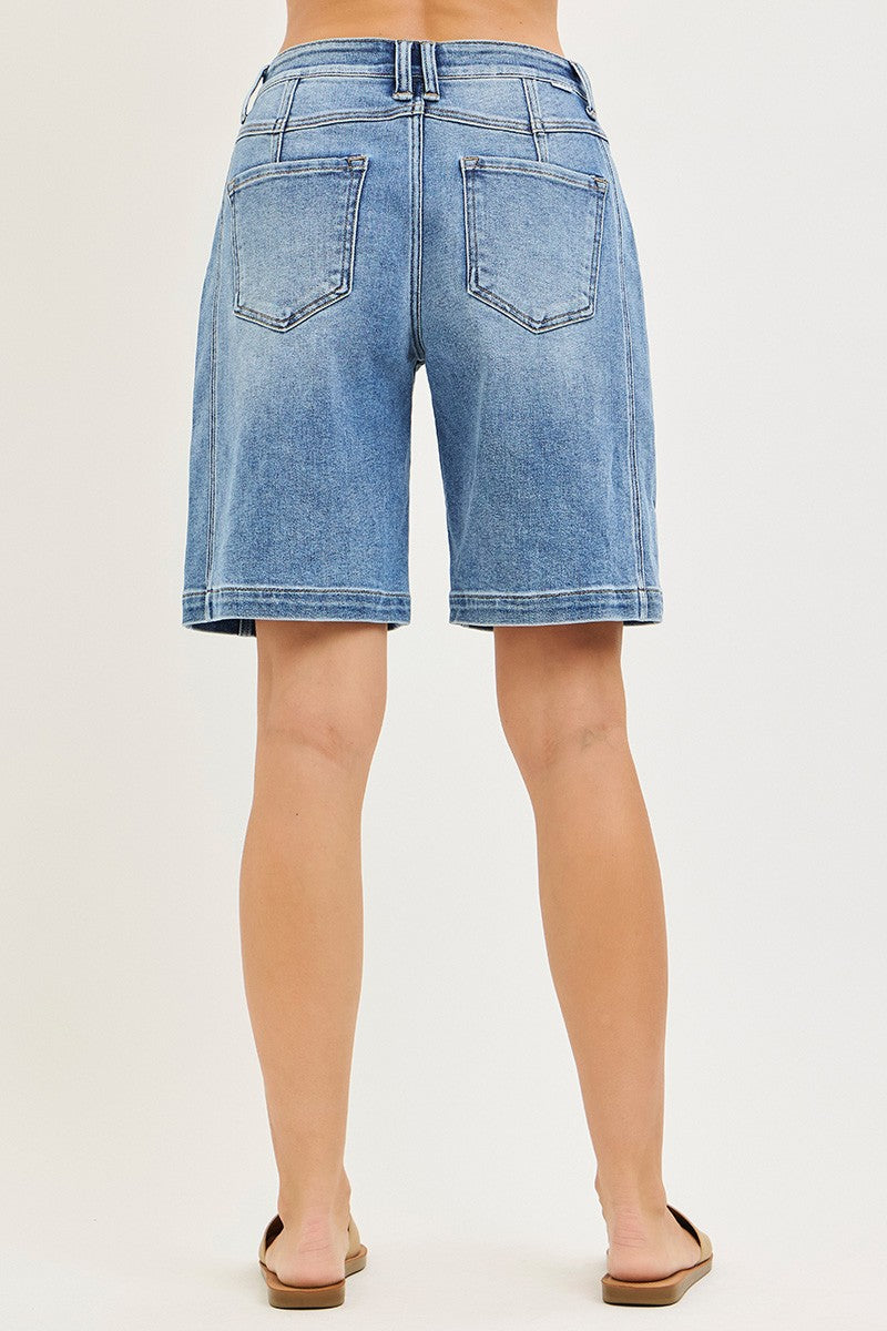 RISEN 2-Button Slouchy Jorts with Pockets