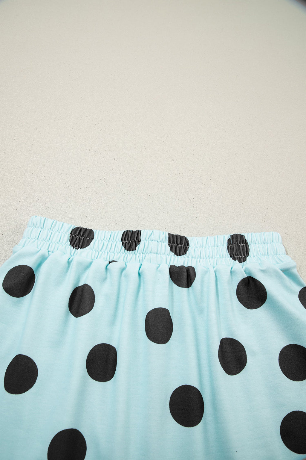 Polka Dot Short Sleeve Top & Mini Skort Set