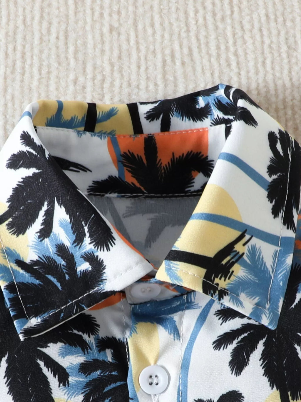 Children's Tropical Print Shirt and Shorts Set