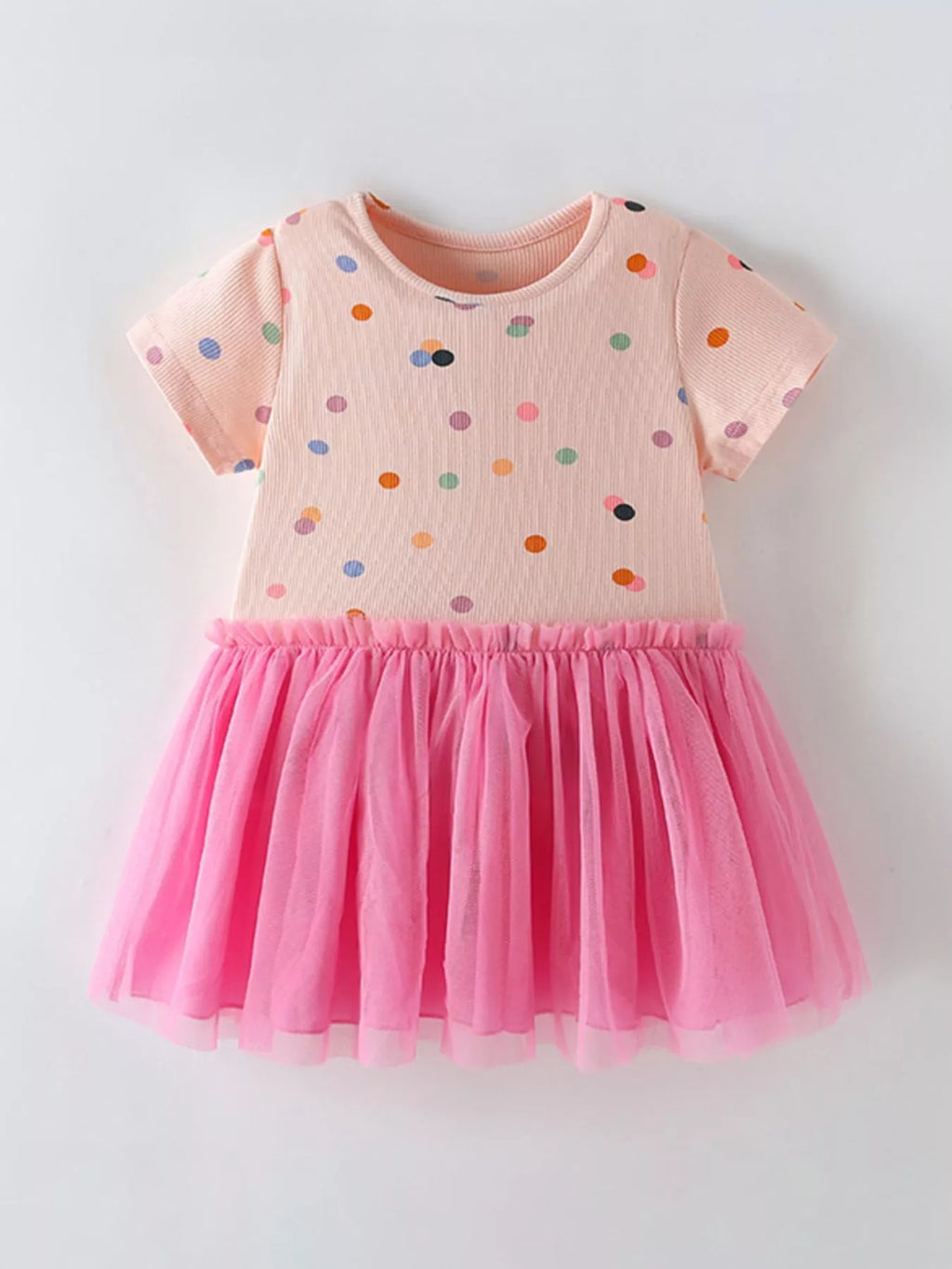Children's Cute Polka Dot Tulle Party Dress