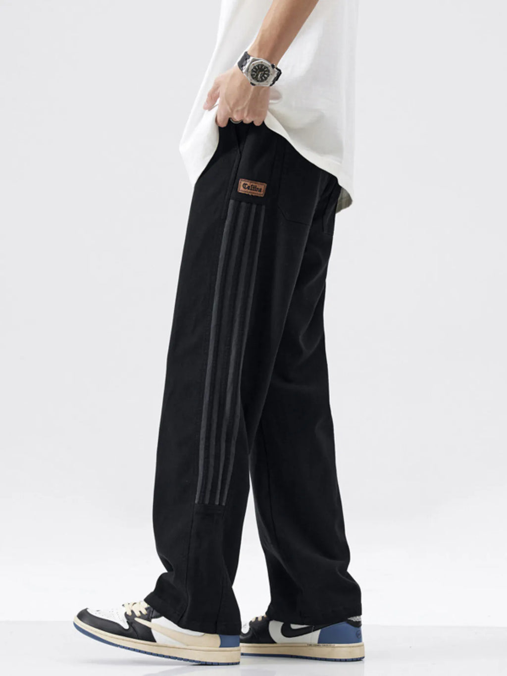 Men's Full Size Loose-Fit Drawstring Casual Pants Plus Size