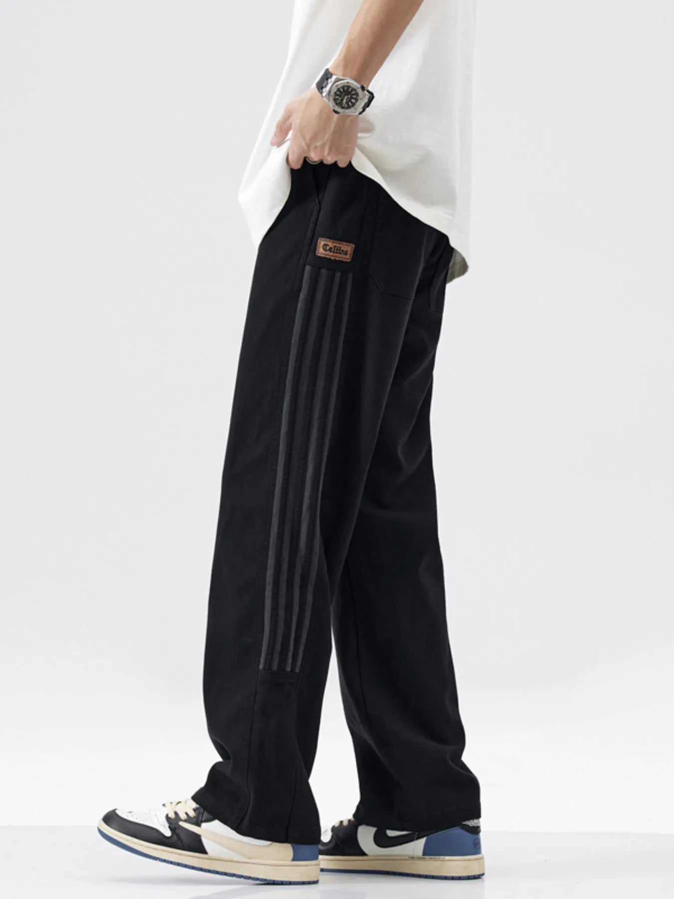Men's Full Size Loose-Fit Drawstring Casual Pants Plus Size
