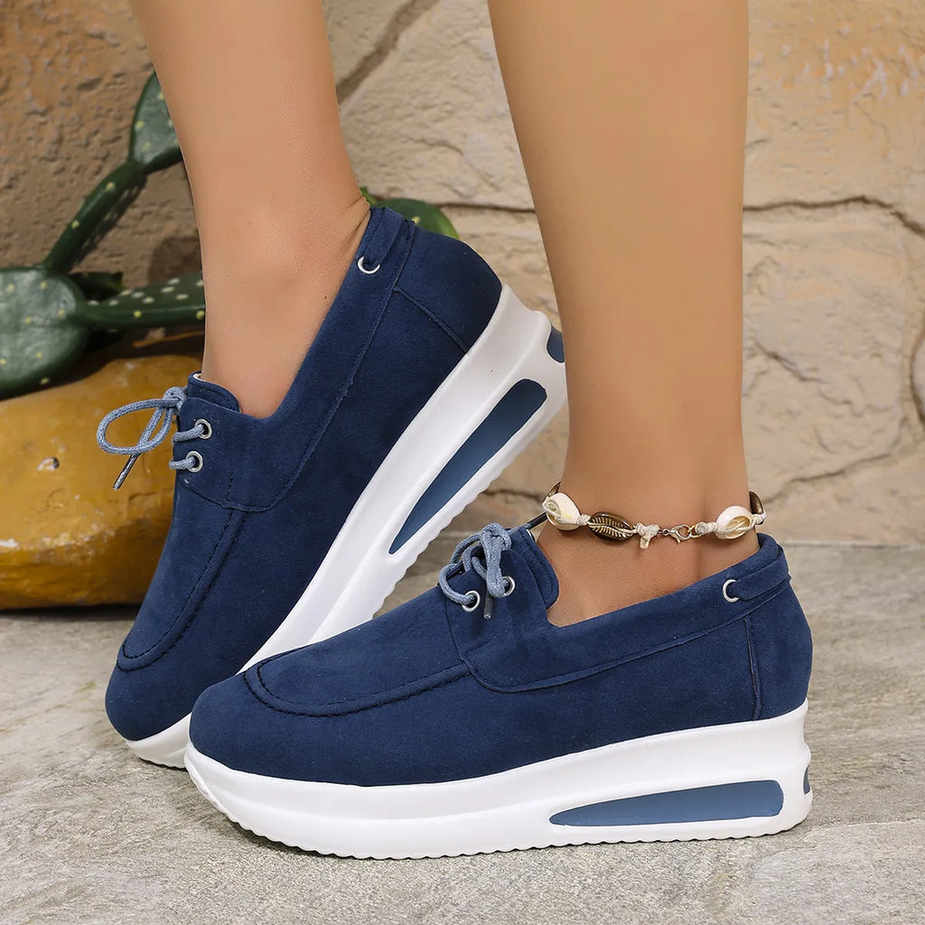 Round Toe Platform Sneakers