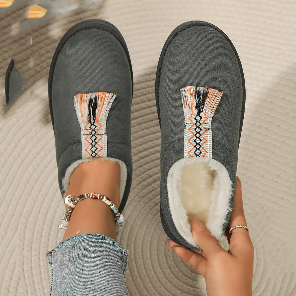 Round Toe Platform Slippers