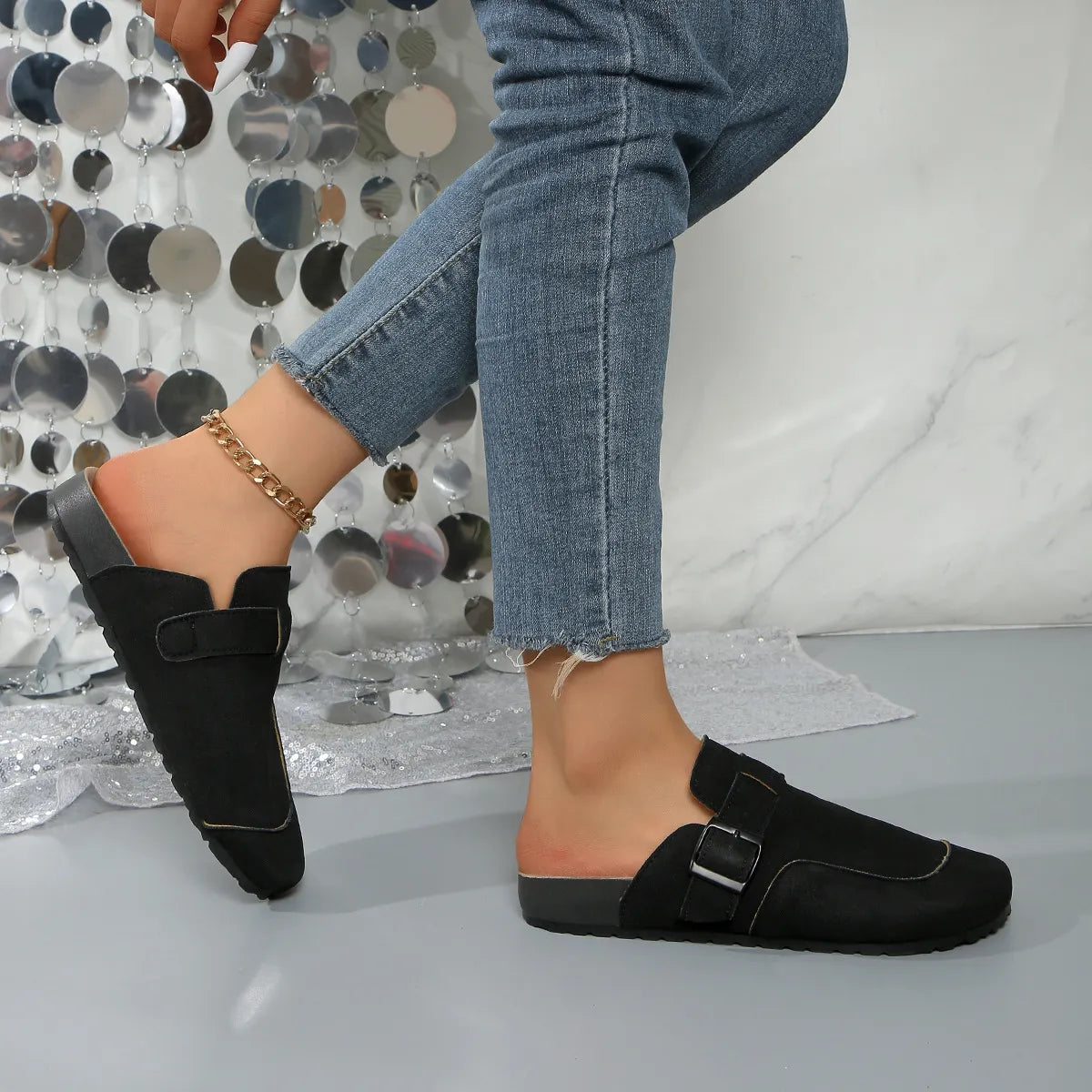 Round Toe Flat Slip-Ons