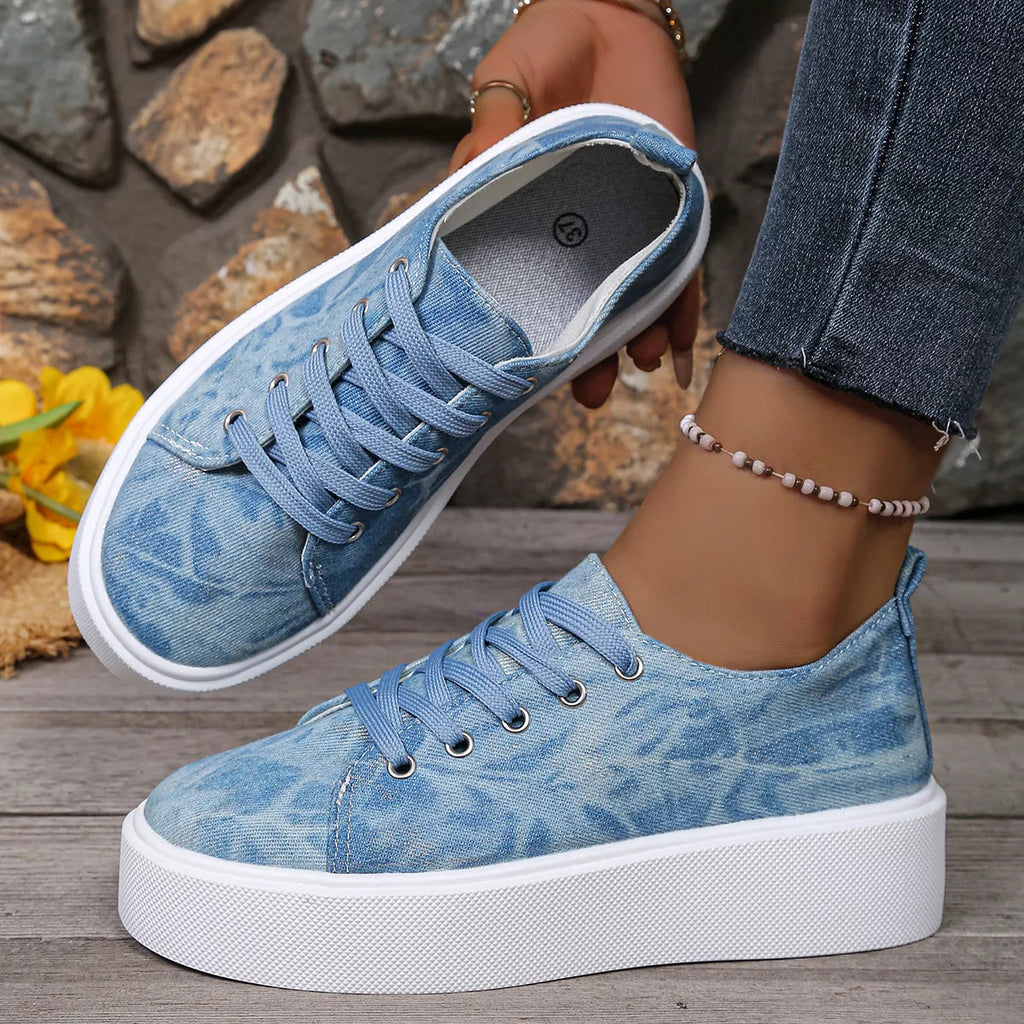 Round Toe Platform Sneakers