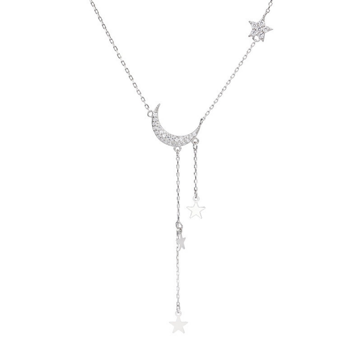 925 Sterling Silver Star Moon Necklace