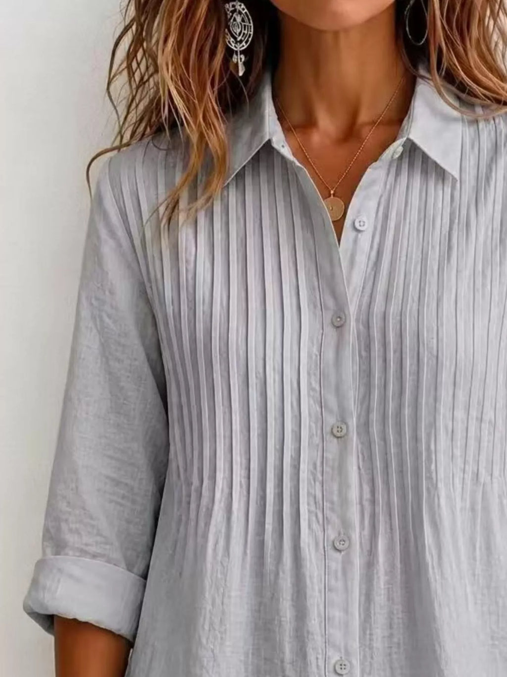 Men's Full Size Button Up Long Sleeve Shirt Plus Size