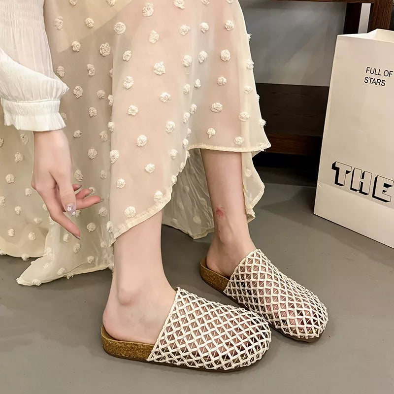 Woven Mesh Breathable Slip-on Sandals