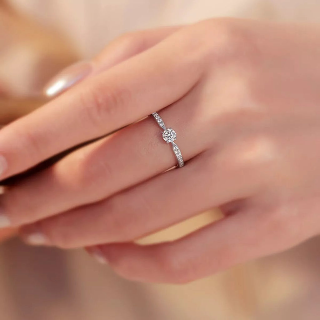 1 Carat 925 Sterling Silver Moissanite Ring