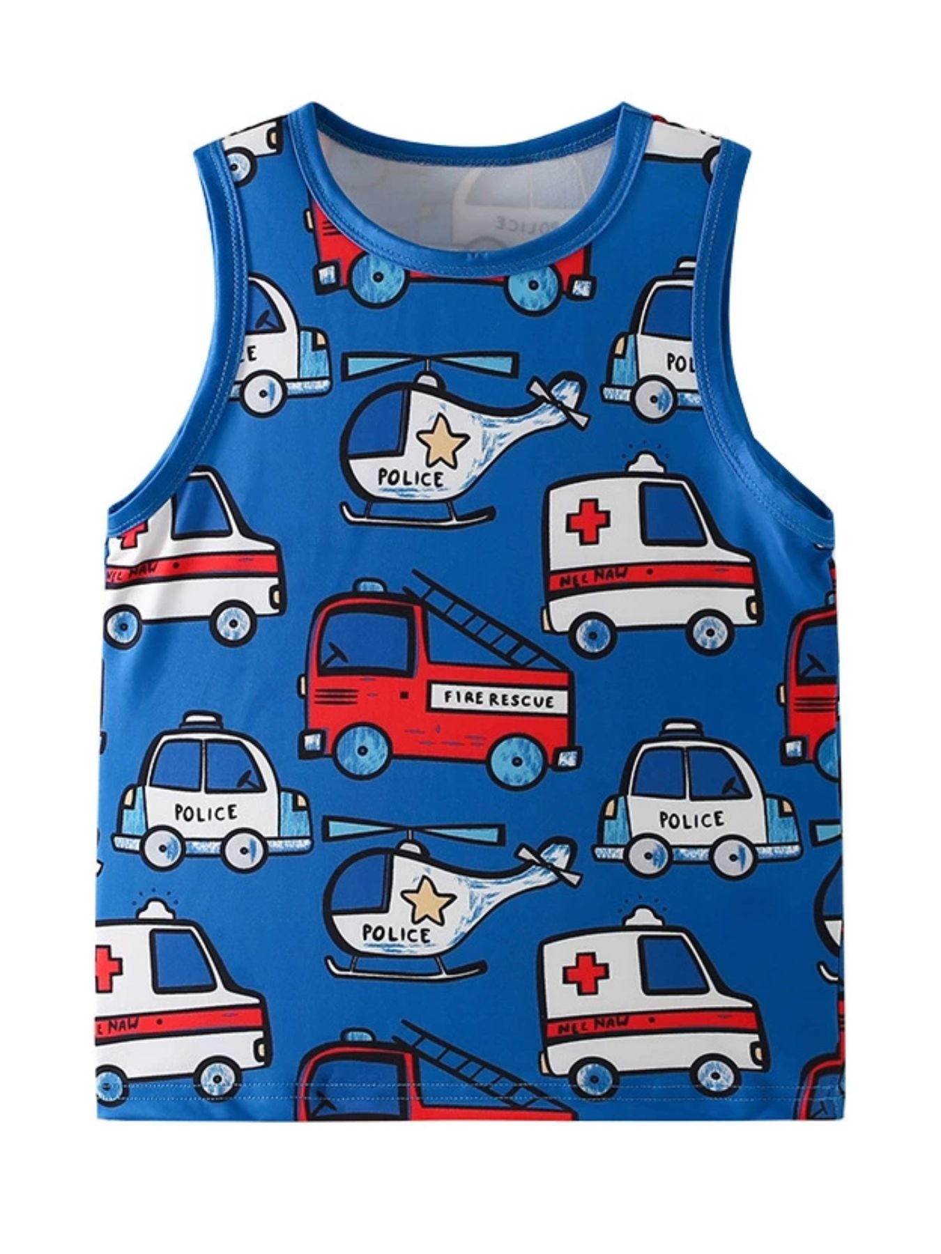 Children's Vehicle Print Tank