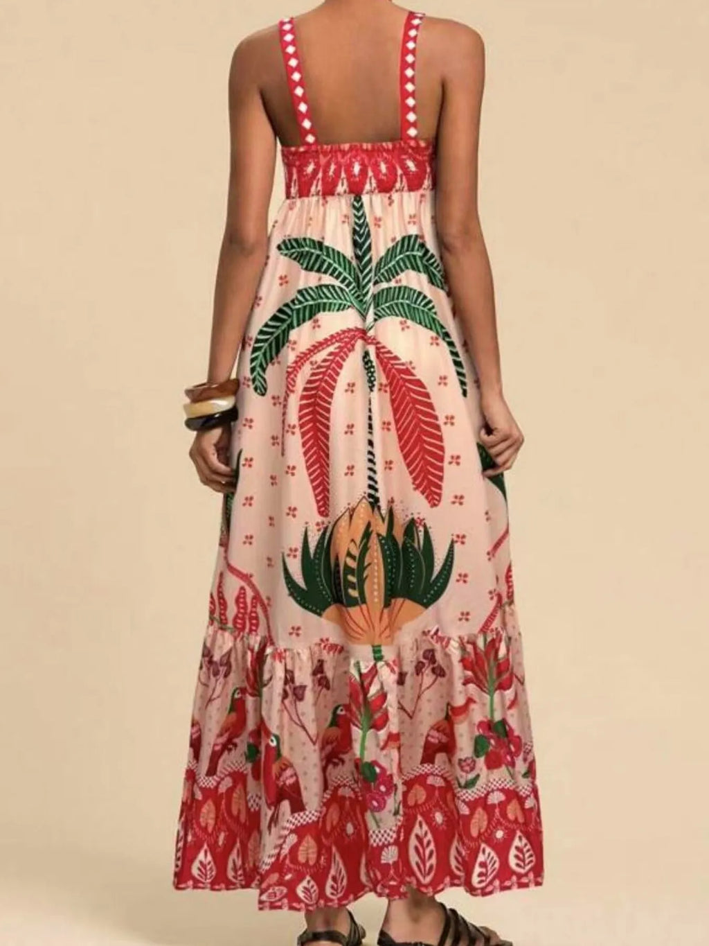 Tropical Print Maxi Cami Dress