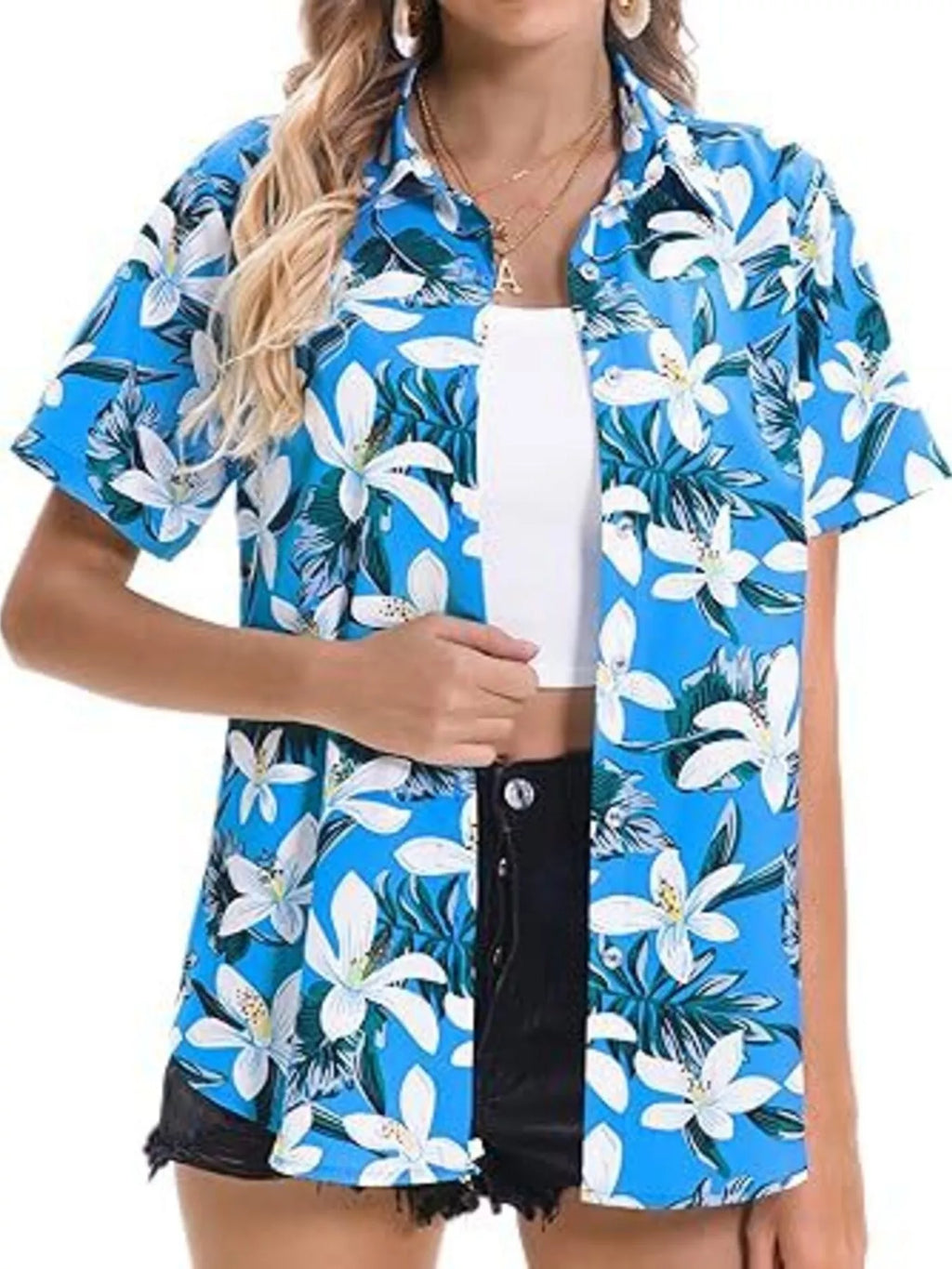 Plant Print Short Sleeve Shirt