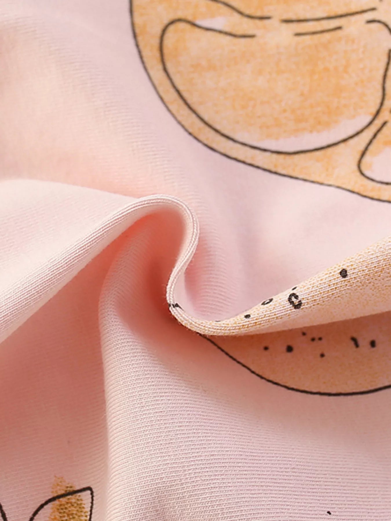 Children's Sweet Citrus Print Ruffle Sleeve Dress
