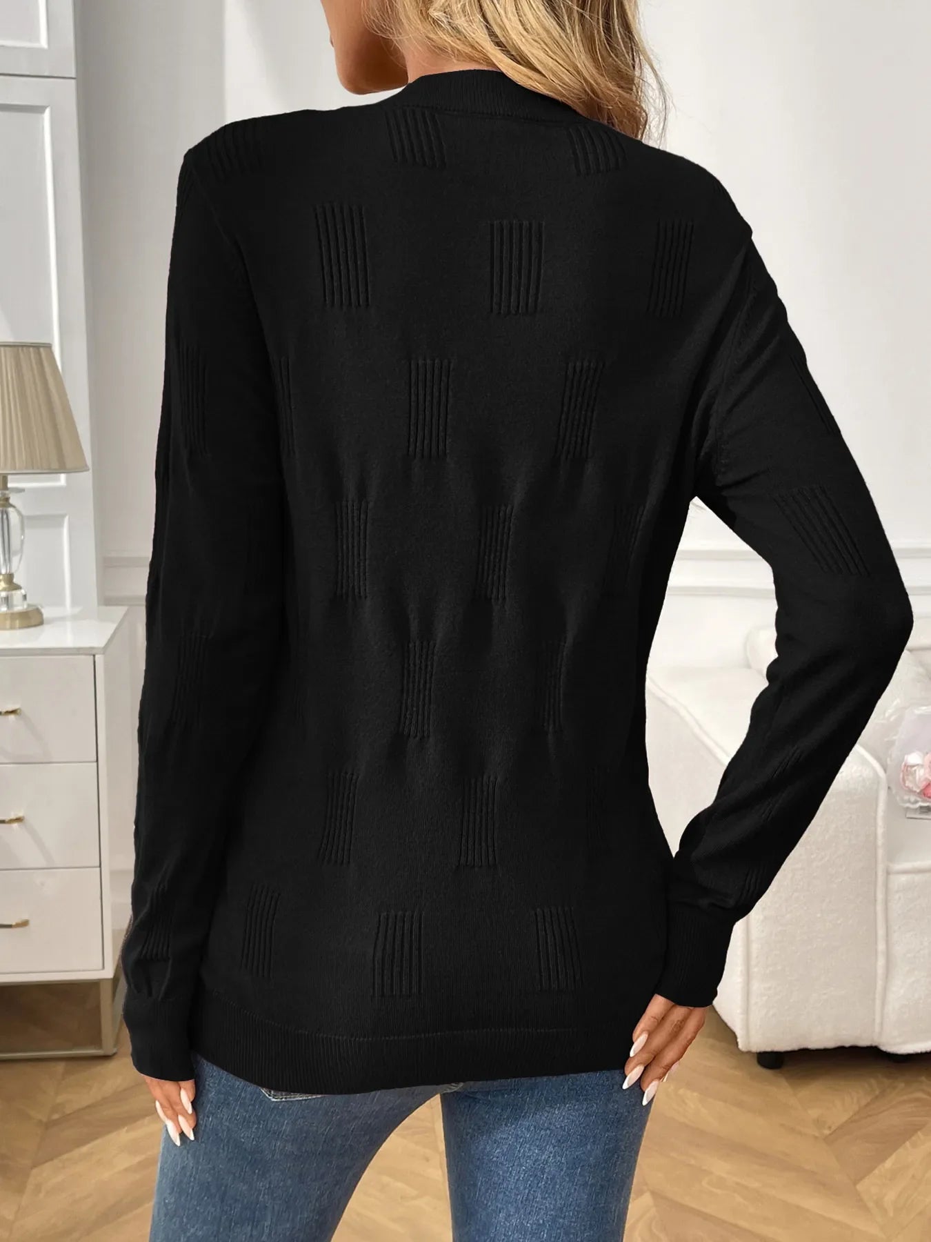 Round Neck Long Sleeve Knit Top