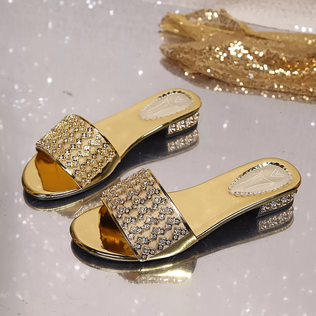Open Toe Block Heels Sandals