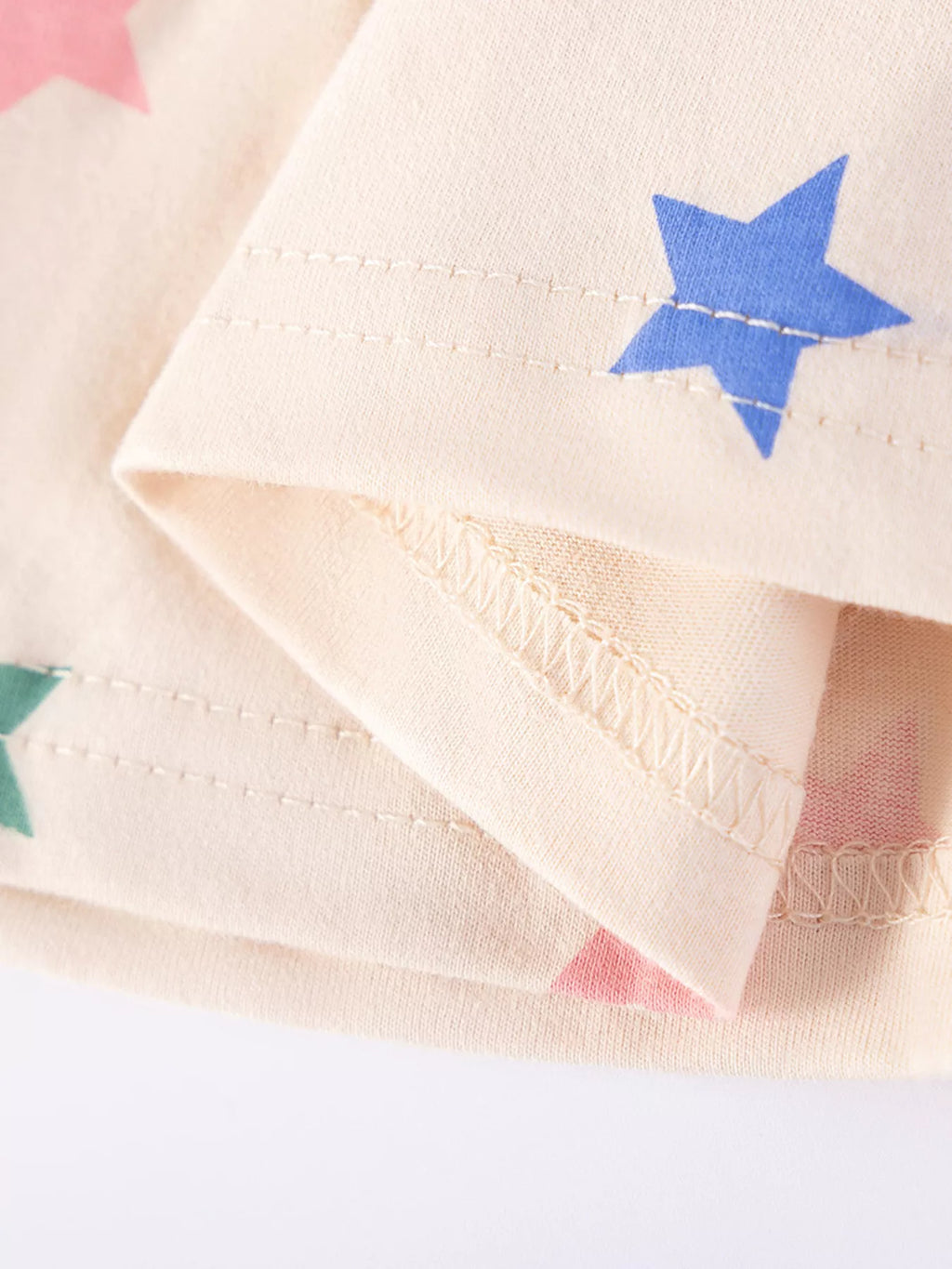 Children's Star Print Ruffle Trim Sleeveless Casual Dress
