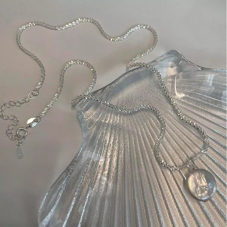 925 Sterling Silver Pearl Necklace