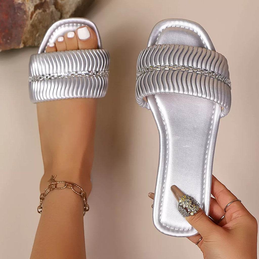 Rhinestone Open Toe Sandals